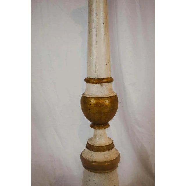 Italian Carved Floor Candlestick For Sale - Image 6 of 12