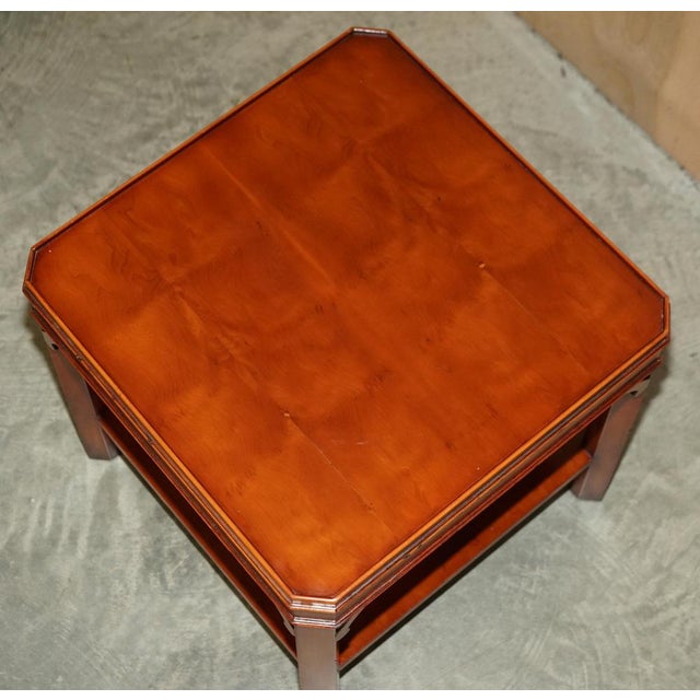 Vintage Georgian English Style Hardwood Side Tables, Set of 2 For Sale - Image 5 of 16