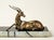 Art Deco Marble and Onyx Clock with Antelope Motif, 1920s For Sale - Image 4 of 6