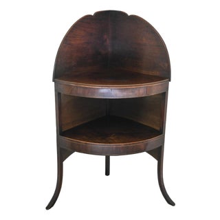 Early 20th Century Empire Style Mahogany Corner Etagere For Sale