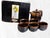 Mid 20th Century Vintage Japanese Stoneware Tea Service in Smoky Tenmoku Glaze — Set of 6 For Sale - Image 5 of 12