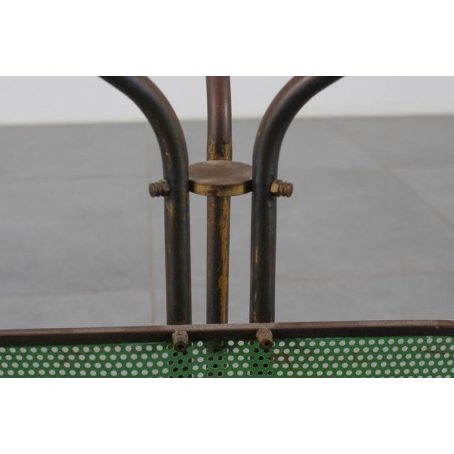 Mid-Century Round Glass and Brass Serving Table with Curved Legs, Italy, 1950s For Sale - Image 12 of 17