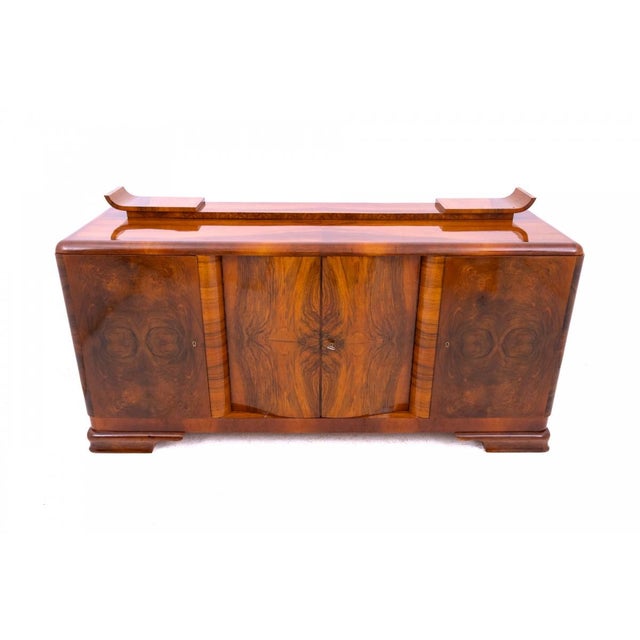 Art Deco sideboard from the 1940s, Poland. This piece of furniture is in very good condition, after professional...