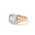 A modern interpretation of the classic signet ring, this elegant design showcases a serene aquamarine in a sleek bezel...