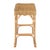 2020s Flora 30.25 in. Seat Height Square Rattan Scalloped Backless Bar Stool, Natural Rattan For Sale - Image 5 of 8