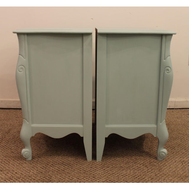 French Country 'Serenity Blue' Chalk Painted Nightstands A Pair Chairish