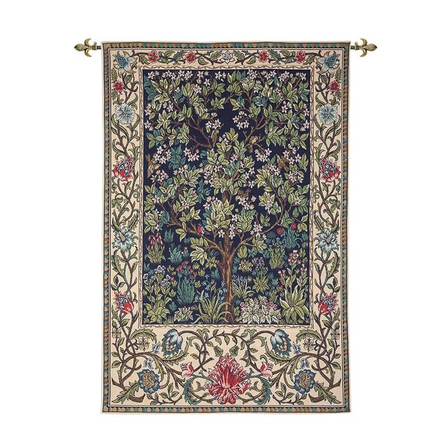 This tapestry is also known as The Garden and is from an embroidered wool portiere designed by John Henry Dearle...