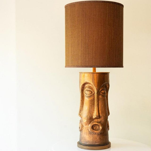 Copper Copper and Walnut Wood Floor Lamp by R. Houben, 1970 For Sale - Image 8 of 10
