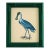 Original Hand-Painted Whimsical Spoonbill Painting in a Handpainted Frame For Sale