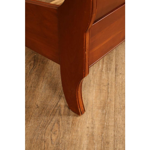 Wood Ethan Allen Medallion Collection Cherry Queen Sleigh Bed For Sale - Image 7 of 18