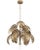 Rustic 1970s Gold Medal Palm Leaf Chandelier For Sale - Image 3 of 7