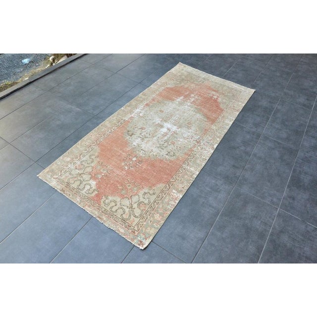 Small Turkish Aztec Soft Pastel Rug, 1960s For Sale - Image 3 of 11