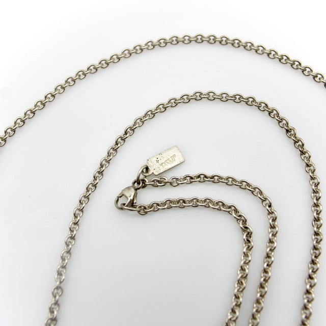 Modern Vintage Sterling Silver Brother Wolf 34” Chain For Sale - Image 3 of 7