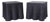 Pair of Black Square Ghost Drapery Stands For Sale