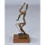 Mid-Century Gold and Black Brutalist Drummer Figurine Sculpture on Wood Pedestal For Sale - Image 9 of 9