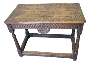 Celtic Carved Oak Occasional Table