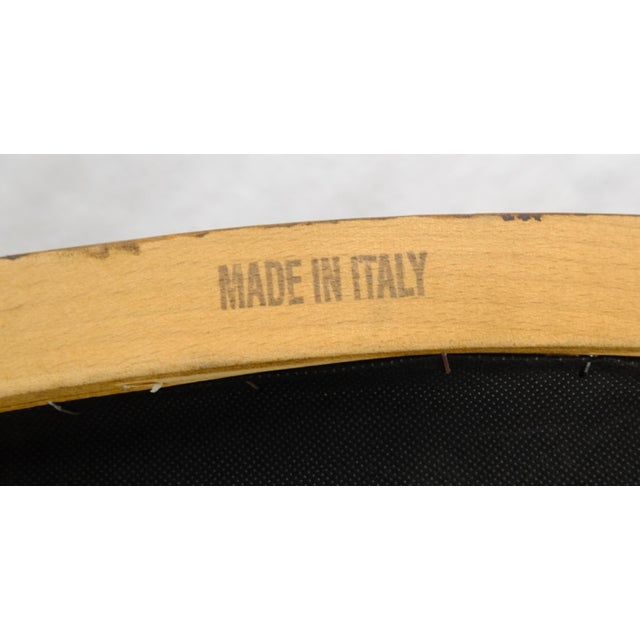 Pair of Regency Style Carved Open Arm Fireside Lounge Chairs Stripe Upholstery For Sale - Image 10 of 18