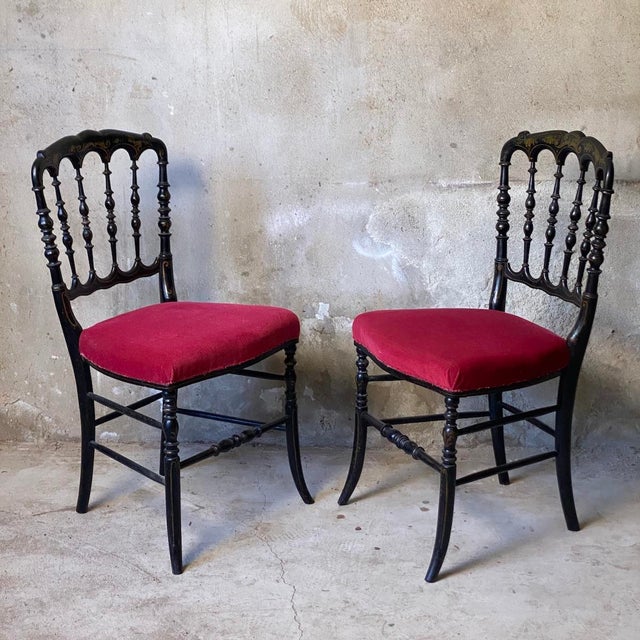 Napoleon III Charivari Chairs, Set of 2 For Sale - Image 3 of 11