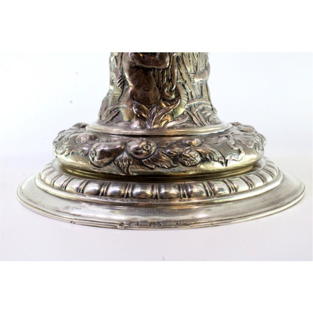 Silver Urn with Engravings and Reliefs For Sale - Image 10 of 12