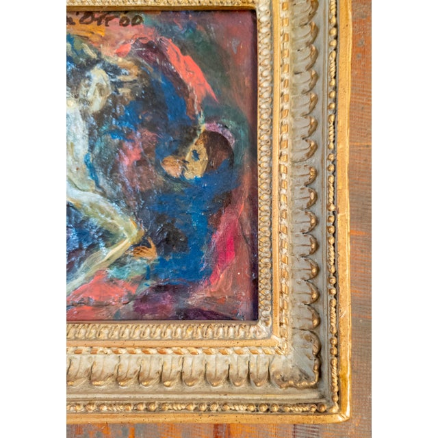 Early 21st Century 21st Century Modern Abstract Religious Acrylic Painting, Signed Illegibly For Sale - Image 5 of 8