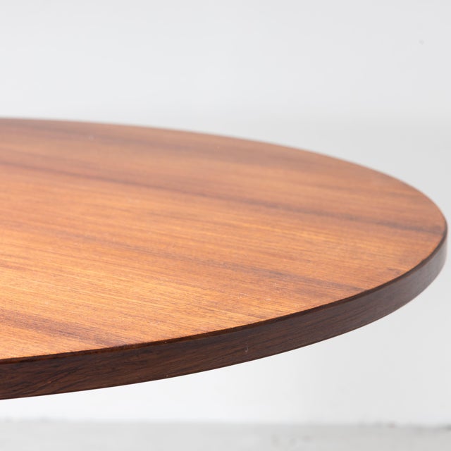 Mid-Century Round Wooden Table, 1950 For Sale - Image 4 of 8