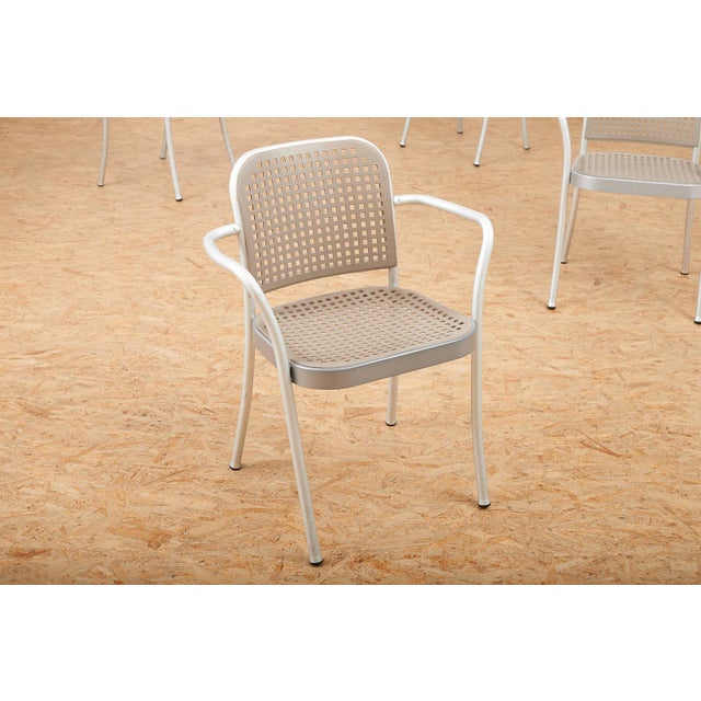 Silver Chair with Frame in Matte Aluminum by Vico Magistretti for De Padova, 1989 For Sale - Image 3 of 13