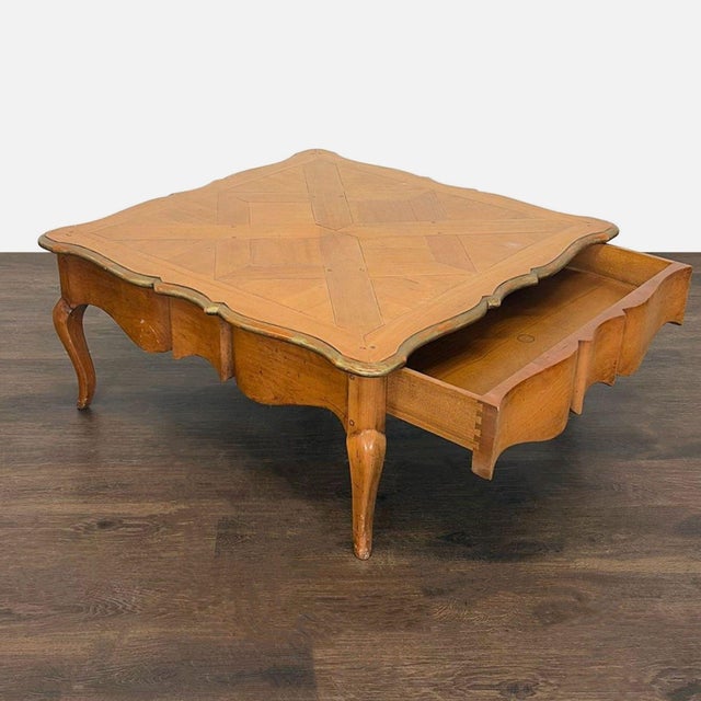 1990s Vintage French Provincial Style Coffee Table For Sale - Image 5 of 7