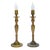 Early 20th Century Etched Brass Candlestick Lamps - a Pair For Sale