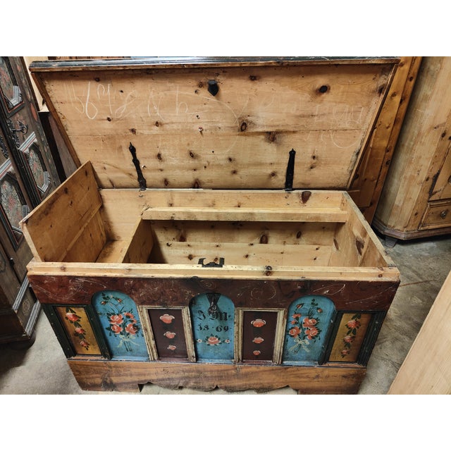 Mid 19th Century Tyrolean Chest 1869 For Sale - Image 5 of 7