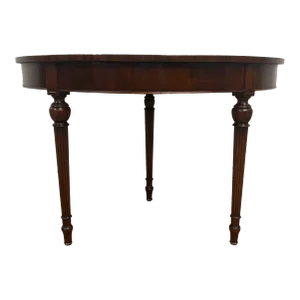 Vintage Sheraton Style Mahogany Demilune Console Table Hall Table