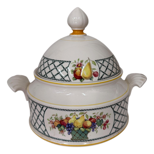 Vintage 1990s Villeroy & Boch Basket Lidded Chowder Soup Tureen