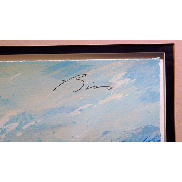 Paper Earl Biss "Blizzard Along the Beartooth Range" Framed Hand Signed For Sale - Image 7 of 8