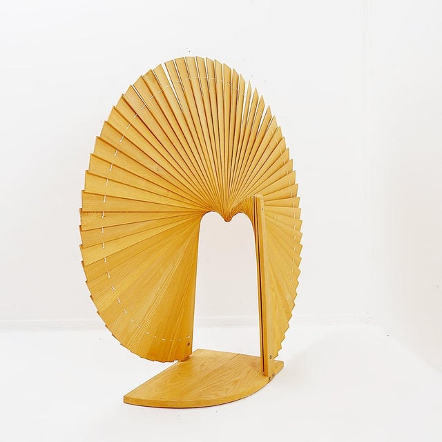 Modern Fan-Shaped Pine Screen, France, 1970s For Sale - Image 10 of 16