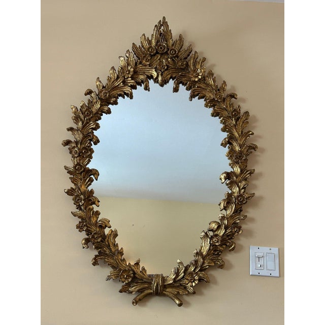 Mid-Century Italian Giltwood Mirror Attributed to Florentia For Sale In New York - Image 6 of 6