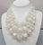 1960s Vintage Signed Hattie Carnegie White/Clear Givre Beaded 3-Strand Necklace For Sale - Image 5 of 10