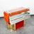 1970s Mid Century Modern Chest Entryway Cabinet Mirrored Glass Orange Velvet Italy For Sale In Sacramento - Image 6 of 11