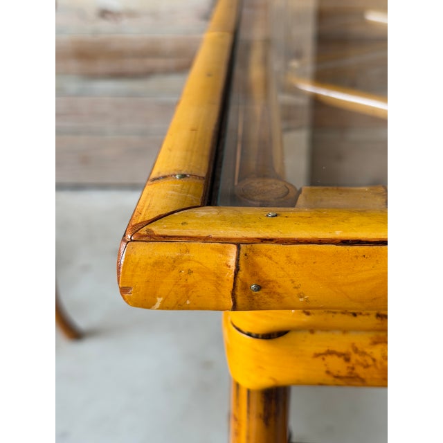 Contemporary Pair of Refinished Brighton Pavilion Style Bamboo Side Tables For Sale - Image 3 of 12