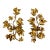 Vintage Italian Gilt Tole Metal Wall Candle Sconces, a Pair For Sale