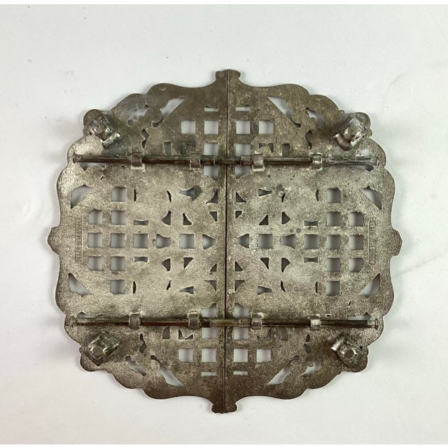 1990s Godinger Silver Plated Expandable Trivet For Sale - Image 6 of 6