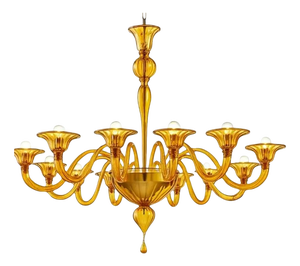 Italian Modern Rigadin Murano Glass Chandelier by Simoeng