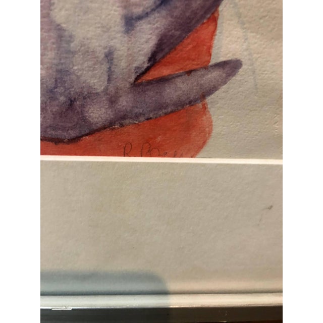 Figurative Heimrad Prem, Surrealist Fantasy Watercolor Painting Viennese Expressionist For Sale - Image 3 of 3
