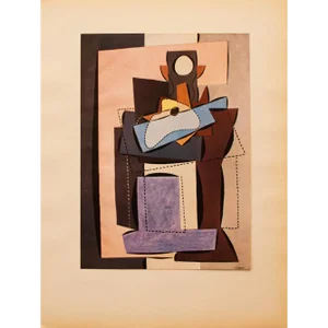 1940s After Pablo Picasso, "The Fireplace" First Edition Period Swiss Lithograph