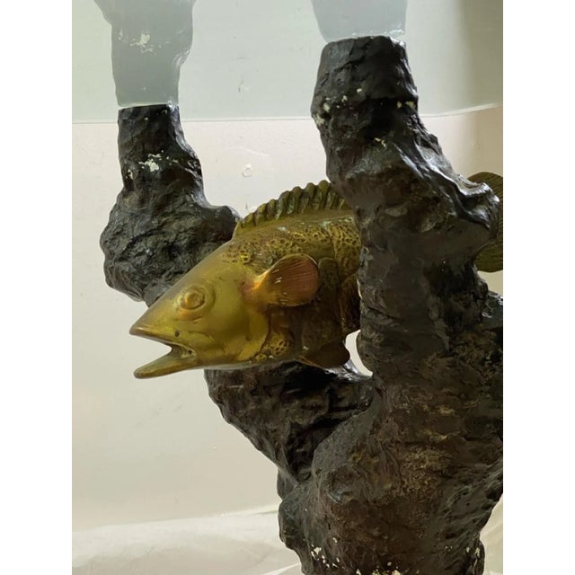 Modernist Bronze Sculptural Sea Scape Console Table For Sale In Philadelphia - Image 6 of 10