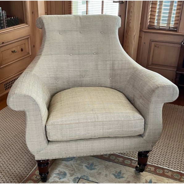 William IV An Overscaled William IV Style Library Armchair England, Circa 1920 For Sale - Image 3 of 3