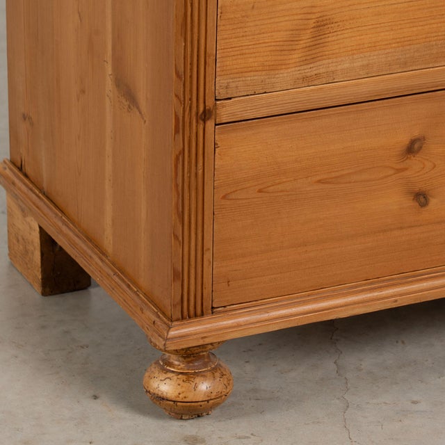 19th Century Danish Pine Chest of Four Drawers For Sale - Image 9 of 11