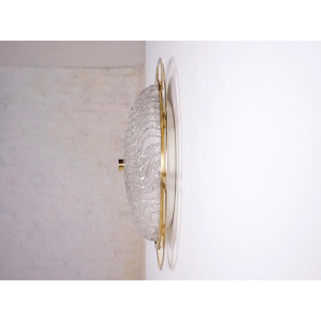 Metal Large Wall Light Sun in Brass and Murano, 1970s For Sale - Image 7 of 13