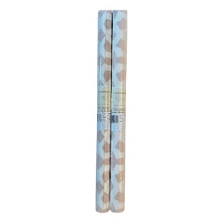 Contemporary Schumacher "Imperial Trellis" Blush Pattern 5005806 Wallpaper - 2 Double Rolls For Sale