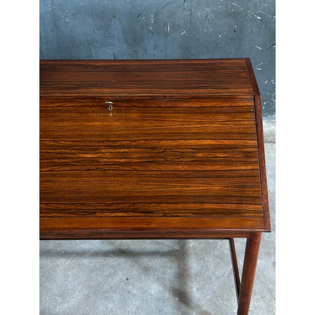 Chestnut Brazilian Rosewood Desk by Torbjorn Afdal for Bruksbo For Sale - Image 8 of 10