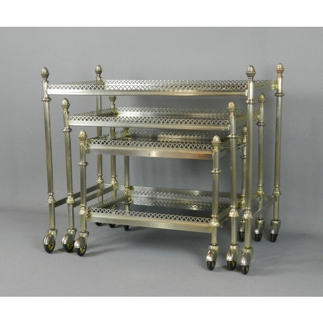 1950s Mid-Century French Nesting Tables, Set of 3 For Sale - Image 5 of 7