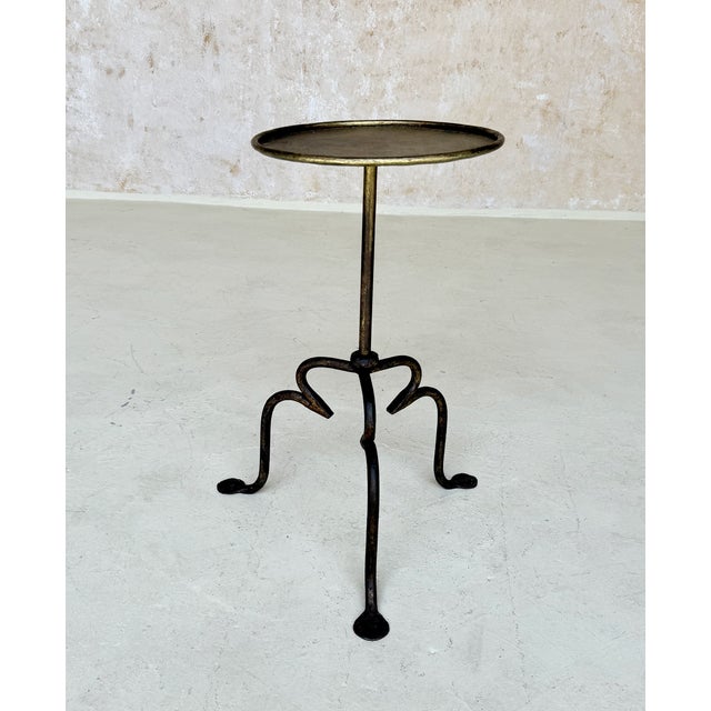 This charming drinks table was recently hand-crafted by skilled European artisans using traditional iron working...